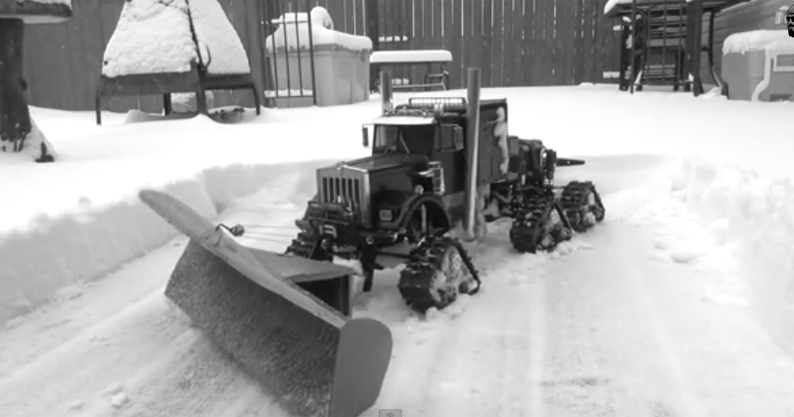 remote control truck with snow plow